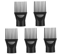 Theaque 5pcs Universal Hair Dryer Nozzle & Comb Attachment - Black, Polycarbonate, Interchangeable Brush Head, Long Cord, 2 Speeds, 220V