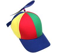 Theaque Adult Propeller Hat Brightly Rainbow Color Propeller Hat Rainbow Top Hat (30.00X15.00X10.00CM)