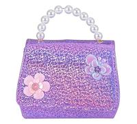Theaque Gifts for Little Girls Cute Toddler Purse Kids Baby Sparkly Bow Handbags Small Crossbody Shoulder Bags Toys Presents (Purple)