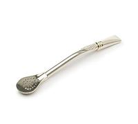 THEARG Yerba Mate Alpaca Straw Reusable, Imperial With Feather Design and Fine Piece of Jewelry., Handmade Artisan, Stainless, For Hot or Cold Drinks Ideal For Mate Gourd, From Argentina