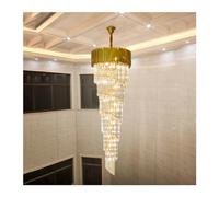 . Theater Crystal Chandelier Lighting Villa Large Led Lamp Luxury Stainless Steel Multi-Layer Long Live Room Lustres,Ceiling Pendant LightPendant Light,Hanging Light(Cool Light,Dia60xH160cm)