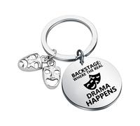 Theater Gift Backstage Where The Real Drama Happens Keychain Gift for Actors (backstage K UK)