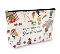 Theater Gifts for Women Makeup Bag Drama Theater Lover Gift Actor Actress Gifts Comedy Tragedy Masks Cosmetic Bag Acting Gift for Drama Student Retirement Graduation Present for Dramatist