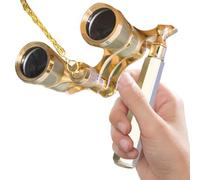 Theater Glasses Binoculars - 3x25 Portable Glasses | Vintage Compact Design with Adjustable Handle Chain | Retro Mini Binoculars for Adults Women Kids Concert Cinema Show