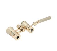 Theater Goggles Mini Binoculars, Opera Glasses Binoculars 3X25 Aluminum Alloy Chain Wearable for Art Performances (Gold)