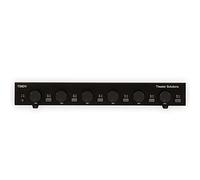 Theater Solutions TS6DV Six Zone Dual Source Selector with Volume Controls, Black