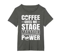 Theater Stage Manager Tech Week T-Shirt, Women's Plus, Asphalt Grey, 4X