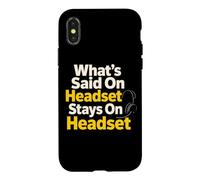 Theater Tech Headset Stage Manager Case for iPhone X/XS
