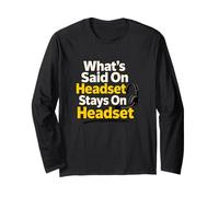 Theater Tech Headset Stage Manager Long Sleeve T-Shirt