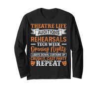 Theatre Nerd Actor Gifts Funny Musical Theater Geek Thespian Long Sleeve T-Shirt