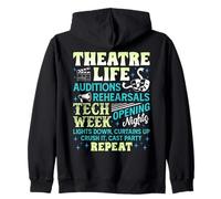 Theatre Nerd Actor Gifts Funny Musical Theater Geek Thespian Zip Hoodie