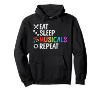 Theatre Nerd Eat Sleep Musicals Repeat Broadway Theater Men Pullover Hoodie