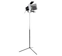 Theatre-Style Tripod Floor Standing Lamp, Black & Chrome Lamp With Adjustable Brackets, Standard Floor Lamp Interiors by Premier Black One Size