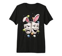 Theatre Theater Drama Comedy Mask Rabbit Eggs Bunny Ears Premium T-Shirt