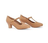 Theatricals Adult 2" T-Strap Character Shoes T3300 brown Size: 9 UK