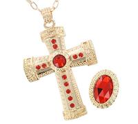 Theatru Father Christmas Cross and Ring set ~ Costume Jewelry ~ Medieval ~ Cardinal 2