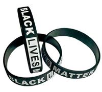 TheAwristocrat 3 Pack of BLACK LIVES MATTER Rubber Wristband Silicone Bracelet to Support Racial Justice, Small (7" 202mm), 100% Silicone Rubber - Latex Free
