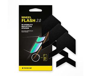 THEBEAM Wheel Flash 2.0 - High Visibility Reflective Stickers for Bike Rims and Wheels - 3M Adhesive Reflective Strips, Hi-Viz Bike Decals, Reflective Bike Stickers, High-Vis Stickers