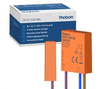 Theben 5400030 OKTO 540 BN Mini Flush Impulse Switch Silent | Ultra-compact dimmer 32.7 x 26.6 x 9.6 mm, 150 W LED, pre-wired cables, 0.2 W standby, zero-cross switching