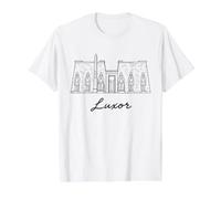 Thebes Egypt Karnak Nile Obelisk Temples Pharaoh History Value Graphic T-Shirt, Men, White, M