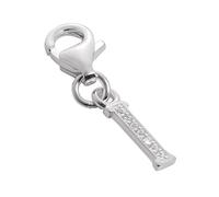 TheCharmWorks Small Sterling Silver & CZ Crystal Initial Letter I Clip-on Charm