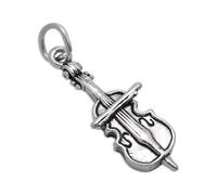 TheCharmWorks Sterling Silver 3D Cello & Bow Charm