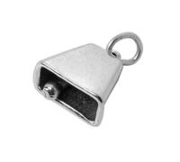 TheCharmWorks Sterling Silver 3D Cow Bell Charm