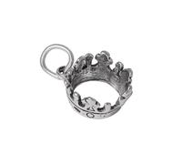 TheCharmWorks Sterling Silver 3D Crown Charm