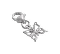 TheCharmWorks Sterling Silver Butterfly Outline Clip on Charm