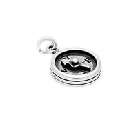 TheCharmWorks Sterling Silver Compass with Moving Arrow Charm