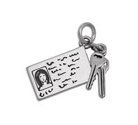 TheCharmWorks Sterling Silver Driving Licence & Car Keys Charm