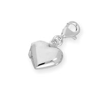 TheCharmWorks Sterling Silver Engravable Heart Locket Clip On Charm