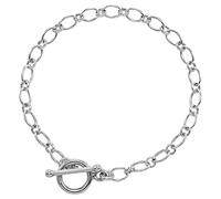 TheCharmWorks Sterling Silver Long & Short Charm Bracelet 7"