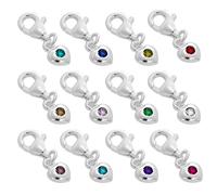 TheCharmWorks Sterling Silver & Ruby CZ Crystal July Birthstone Heart Clip-On Charm