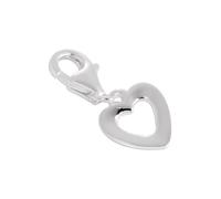 TheCharmWorks Sterling Silver Simple Open Heart Clip on Charm
