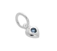 TheCharmWorks Sterling Silver & Tourmaline CZ Crystal October Birthstone Heart Charm