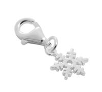 TheCharmWorks Tiny Sterling Silver Snowflake Clip on Charm