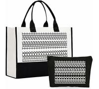 TheClover Bag for Friends Gifts, White&Black, Small, Hidden Message