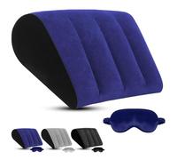 TheClover Inflatable Wedge Pillow for Sleeping - Leg Elevation, Use in Bed, Travel, Camping, Fast Inflating Deflation (Blue)