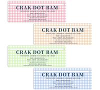 TheClover Mahjong Line Finder - 4 Multicolor Gingham Mahjong Line Finder & Rule Reader, Waterproof Mahjong Cards for American Mahjong Beginners Parties Travel