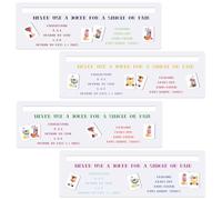 TheClover Mahjong Line Finder Cocktail 4pcs - Mahjong Card Line Reader 15 * 5CM, Mah Jong Line Reader Strategy Guide for Game, Parties, Travel, Mahjongs Gifts Ideas