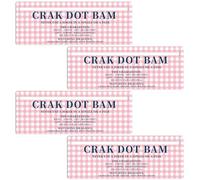 TheClover Mahjong Line Finder Set - 4 Pack Multi-Color Gingham Design, PVC Waterproof Rule Guide & Rack Helper, Gameplay Reference Cards