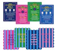 TheClover Mahjong Shuffler Cards Stripe 8pcs - Mahjong Tile Shuffler Waterproof PVC, Mahjong Rules Included for Gameplay Fun, Mahjongg Gifts for Women, Gifts for Mahjong Lovers