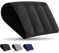 TheClover Wedge Pillow Inflatable - Body Positioners Lightweight Wedge Pillow for Sleeping, Leg Elevation, Use in Bed, Travel, Camping, Fast Inflating Deflation (Black)