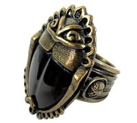 thecostumebase Scarab Ring Beetle Boris Karloff Imhotep The Mummy Egyptian Props (US 11) Black