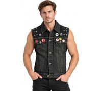 thecostumebase the Infamous Second Son Vest and Pins Only Delsin Rowe Cosplay Denim Waistcoat