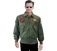 thecostumebase Top Pete Mitchell Air Force Jacket Sunglasses Patches Flight Costume Gun Green (Medium)