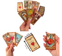 TheDarknessUnicorn Mini Antique Tarot Pocket Size Tarot for Altar Mini Oracle Set Fortune Telling Game