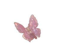 THEDAYBABY 2PCS Fairy Butterfly Hair Claw French Retro Acetate Crab Hair Clip Sweet Princess Shark Clip For Women Girl Hairpin Hair Accessories(Dazzling Purple 6cm)