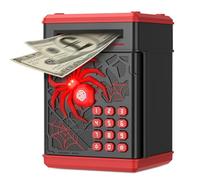 Theddtoy Safe Piggy with Fingerprint & Code Lock, Savings Box with Intelligent Unlocking Technology for 3-12 Year Old Girls